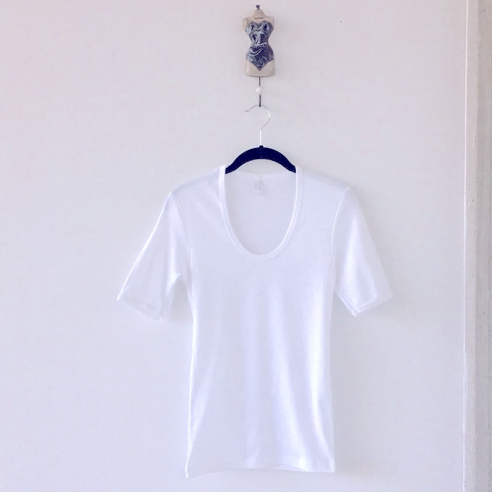 American Apparel 3/4 Sleeve U Neck Tee